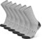 Socken Herren 43-46 39-42 Wandersocken Crew Sportsocken Gepolstert Trekkingsocken Baumwolle Atmungsaktiv Laufsocke Arbeitssocken (DE/NL/SE/PL, Numerisch, 43, 46, Regular, Regular, Graue 6-Paare)