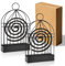 gaoduanluoluo 2 Pièces Support Spirale Anti Moustique, Support Bobine Anti Moustique en Métal, Support de Bobine Anti-Moustique Conception de Cage à Oiseaux pour Salon, Chambre, Cuisine (Noir)