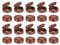 sourcing map 100Pcs Screw Caps, 6mm/0.24 ID Screw Snap Covers Washer Flip, PVC Hinged Screw Cover Caps for Covering Screw Heads(Dark Brown)