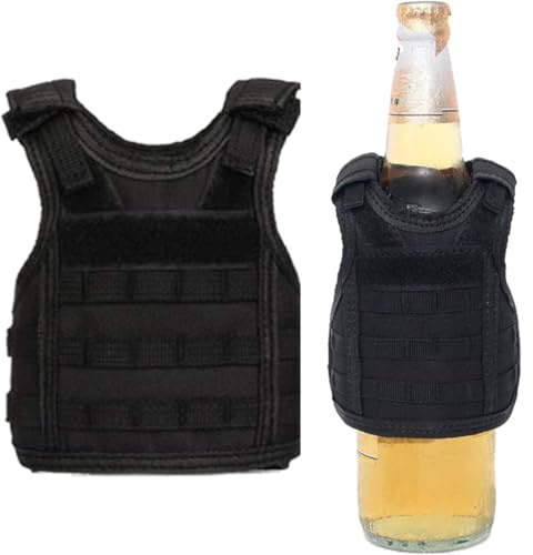 BWuM Bierschutzweste Molle für Getränke und Flaschen, Farbe:Schwarz