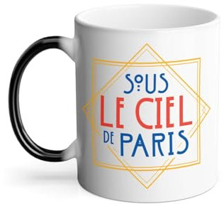 Thermoreagierende Tasse Sous le ciel de Paris France, luxuriös, Vintage, 325 ml
