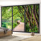 Papier peint panoramique Trompe l'œil baie vitrée - Ponton forêt 3617680506011 - Largeur 130 cm x Hauteur 78 cm