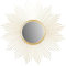 levandeo Sonnenspiegel Gold Ø 50cm Metall Deko Goldene Sonne Spiegel Wandspiegel Boho Flurspiegel Dekospiegel