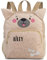 minimutz Kindergartenrucksack Tiere Mädchen Jungen - Personalisiert mit Name - Rucksack Kinder mit Vortasche Hund