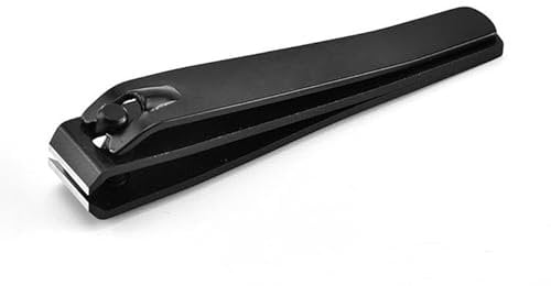 Black Flat Nail Trimmer Nail Manicure Tool Large Portable Household Stainless Steel Nail Clippers (Black) (Black)