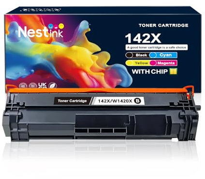 【Mit Chip】Nestink W1420X W142X 2000 Seiten Tonr 142A 1420A kompatibel mit HP Laserjet MFP M140W Tonr laserjet MFP M110W M140 M110 M139 M139W funktioniert nicht mit H P+ Drucker (mit E -Modell)1er-Pack