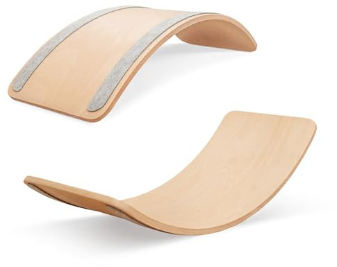 Ehrenkind® Balance Board aus Holz | Montessori Wippe & Kippbrett für Kinder & Erwachsene | Natürliches Gleichgewichtsspielzeug aus nachhaltigem Holz | Indoor Spielgerät ab 6 Monaten