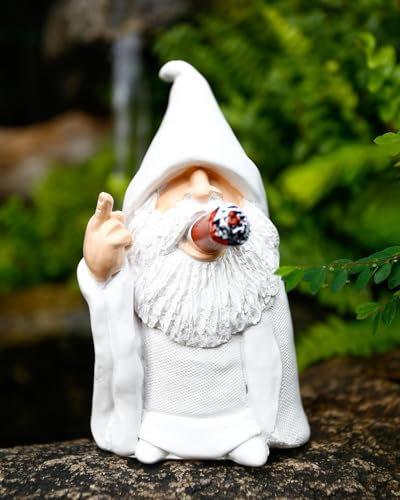 Yomisee Garden Gnomes Statue, Garden Ornaments Outdoor, Funny Gift for Home, Balcony, Living Room, Lawn, Office, Pond Decoration