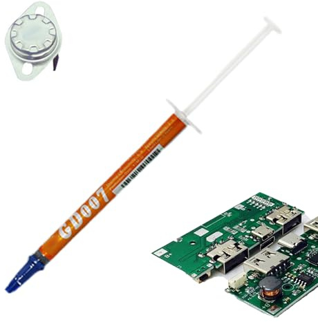 Pasta Termica Dissipante,Pasta Termica Per Processori | Siringa Siliconica per Componenti Elettronici PC e CPU con Grasso Termoconduttivo