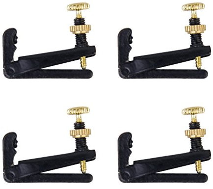 Eeuye 4 Piezas 3/4-4/4 Violin Afinador Cuerdas Placa