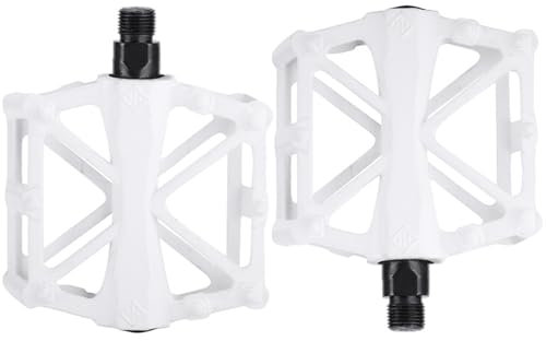 DRYUSFD Bicycle Pedals for Marin Larkspur E/Rift Zone/Alpine Trail/Coast Trail, Durable Alloy Bicycle Platform Pedal, Bicycle Pedals Anti-Slip Sealed Bearing, 9/16 inch Bicycle Pedals Bike,B-White