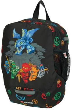 LEGO® NINJAGO® Kinderrucksack für Jungen – 10 L | Leichter Kindergartenrucksack Jungen für Freizeit mit gepolstertem Rücken, Brustgurt, 360°-Reflektoren & Seitentasche