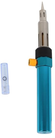 Respicefinem Portable Gas Soldering Iron Butane Heat Pen Adjustable Temperature Welding Tool with Quick Heating Stainless Steel Tip Extended Aluminum Handle for Outdoor and Emergen
