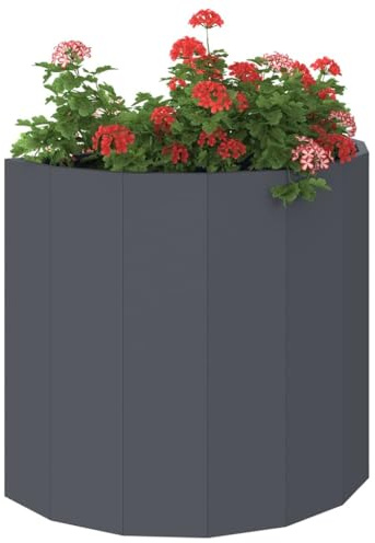 vidaXL Pflanzkübel Anthrazit 60 x 30 x 50 cm Stahl, Gartenpflanzer, Stahl Pflanzer, Deko für draußen, langlebiger Container, Gewächshaus Akzent, Terrasse Topf