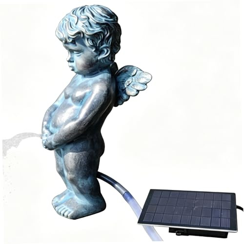 Takingup Cracheur de Livre, cracheur de Fontaine Solaire, d'étang en résine à énergie Solaire pour Petits étangs, décor d'étang Jardin extérieur (4, 7 X 4, 3 X 12, 2 Pouces) caractéristique 'Eau e