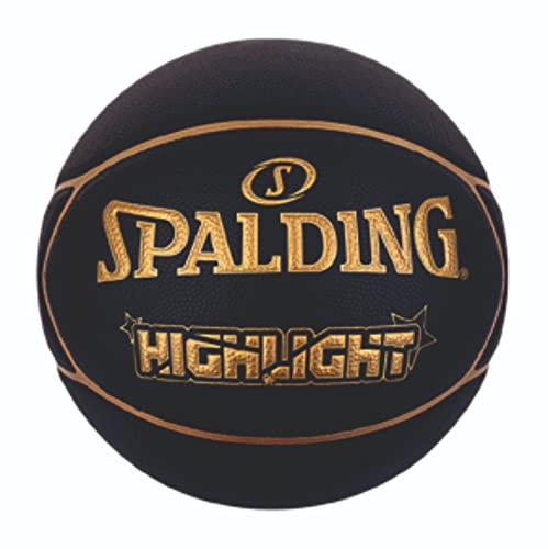Spalding Fast S Highlight Series Basketball, Größe: 7 (Gold/Schwarz)