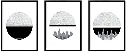 Nacnic Set di 4 Stampe artistiche in Nordico e scandivano Spazio e Montagne. Stampato su Carta da 250 gr. Decorazione Interna. A4 Senza Cornice.
