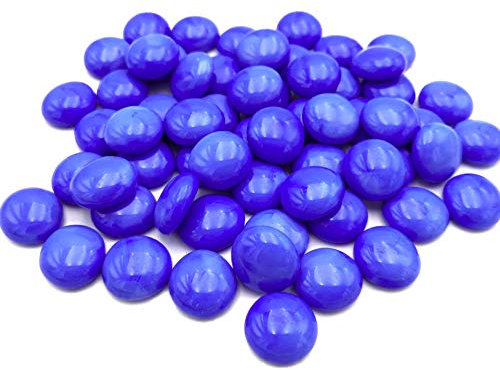 Armena Glasnuggets Blau Glassteine Blickdicht Deko Glasperlen Durchmesser 17-20mm 300g (Circa 75 Stück)