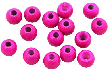 Tigofly 50 Stück/Lot 4 Größen UV Magenta Kleine Kupfer Perlen Fliegenbinden Perlen Gewicht Nymphkopf Jig Fliegenfischen Material Fliegenfischen, 2.5mm