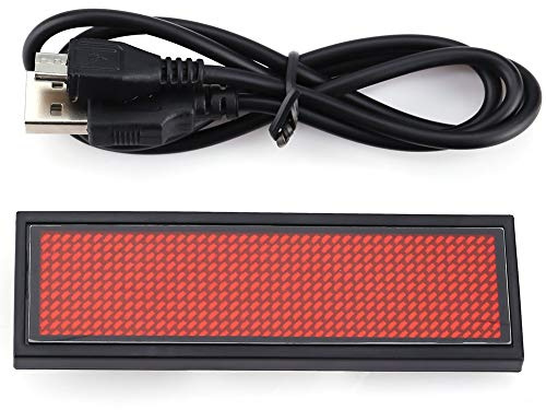 Samfox LED-Namensschild - 110-240V LED Scrolling-Zeichen Namensschild Nachricht Tag Display Board RED