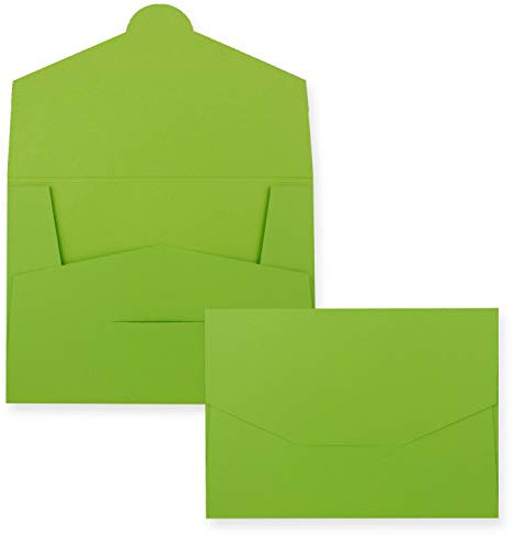 50x stabile Papier Mappe für DIN A4 und DIN C4 in Hellgrün - 22 x 30,5 cm - 240 g/m² - als Präsentationsmappen, Bewerbungsmappen, Projektmappen geeignet