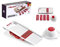 Mandolina-Rallador 5 en 1 Quttin Blanco Rojo (28 X 11,3 x 3 cm)