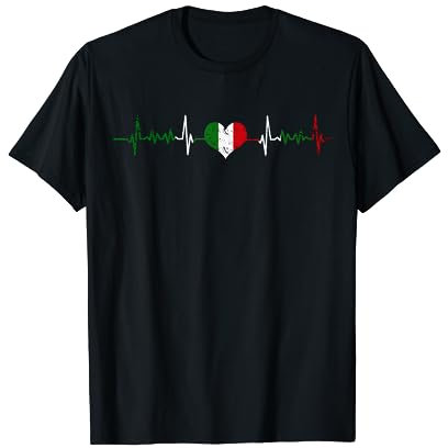 Italien Herz Italiener Herzschlag EKG Puls Italiano T-Shirt