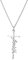 JewelryWe Kreuz Anhänger Halskette für Damen: Silber Edelstahl Kette mit Wort Faith Kreuz Anhänger Religiöses Schmuck Geschenk für Frauen Mädchen