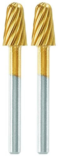 Dremel MAX Broca de tallado de alto rendimiento (117DM) 2 brocas de alto rendimiento con recubrimiento de titanio para tallado y grabado, 6,4 mm, durabilidad máxima de vida