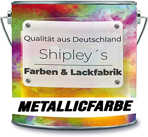 Shipley's Farben & Lackfabrik Peinture métallique pour mur intérieur - Couleur satinée - Disponible dans de nombreuses couleurs exclusives de qualité supérieure (5 l, hortensia)