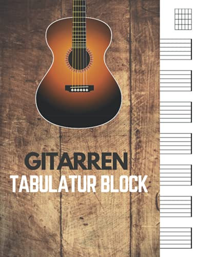 Gitarren Tabulatur Block Für Anfänger/Fortgeschrittene 100 Seiten: Perfekt für Gitarrenanfänger und fortgeschrittene Spieler