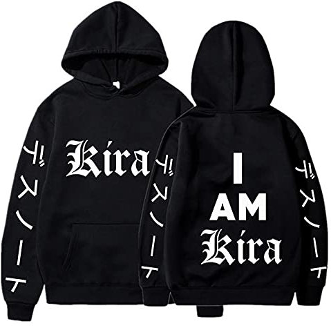 acsefire Beliebter japanischer Anime Death Note Hoodie Anime Sweatshirt Loser und bequemer Pullover mit großen Taschen