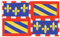 AZ FLAG - Bandera Borgoña - 90x60 cm - Bandera De Bourgogne - Francia 100% Poliéster Con Ojales de Metal integrados - 50g - Colores Vivos Y Resistente A La Decoloración