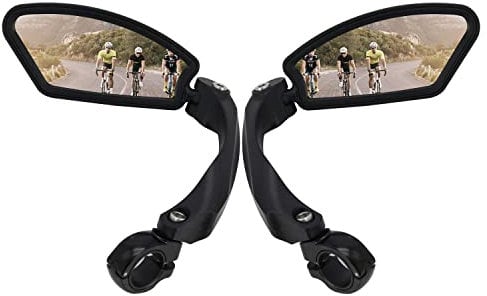 Arkham Fahrradspiegel Rückspiegel HD Edelstahl Spiegel Generation 2.0 Ein Paar（2 Stück Viereck）