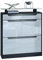 Vladon Schuhschrank Fiesta, Schwarz matt/Weiß Hochglanz/Grau Hochglanz - Schuhkipper für 16 Paar Schuhe (89 x 104 x 23 cm)
