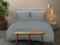 Sleepdown 100% Bamboo Plain Charcoal Organic Duvet Cover Quilt Pillow Cases Bedding Set Soft Easy Care - Double (200cm x 200cm,5056242895084