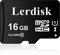 Lerdisk Vente en Gros d'usine Carte Micro SD 16Go U1 C10 UHS-I MicroSDHC produite par Le licencié autorisé du Groupe 3C (16GB)