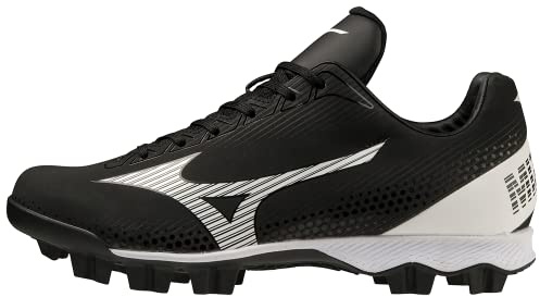 Mizuno Women's Wave Finch Lightrevo Softball Shoe, Black-White, 10