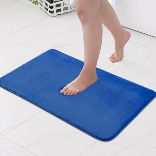 MIULEE Tapis de Bain Antidérapant en Mousse à Mémoire – Ultra Doux, Absorbant, Séchage Rapide, Lavable en Machine, Tapis de Salle de Bain pour Douche, Baignoire, Cuisine – 40x60 cm, Bleu Sarcelle