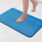 MIULEE Einfarbige Badematte Memoryschaum Badteppich Badezimmerteppich Duschvorleger Teppich Badvorleger Duschmatte Deko Fussmatte rutschfeste Matte für Badezimmer Wohnzimmer 40x60 cm Seeblau