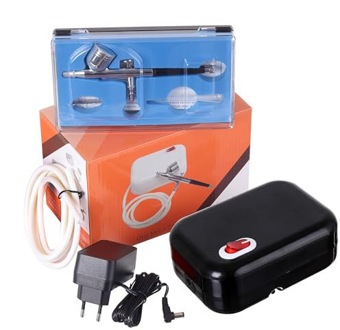 Mini Airbrush Kompressor Komplett mit Airbrush und Schlauch