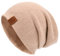 jaxmonoy Wolle Kaschmir Slouchy Knit Beanies Wintermützen für Frauen Weich Warm Doppellagig Wende Slouch Skull Beanie Cap, Khaki, Medium