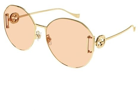 GUCCI Womens GG1206SA 004 63 Sunglasses, Gold-Gold-PINK