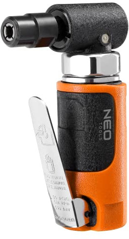 Neo Tools Pneumatischer Winkelschleifer, 6 mm/3mm, 20 000 m⁻¹, Arbeitsdruck 6.3 - 7.0 bar, Entnahme 85 l/min, Masse 0.46 kg, CE