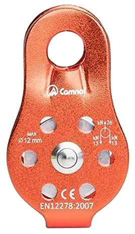 predolo 26KN Mikro Kletterrolle Kleine Aluminium Seilrollen für Allgemeine Zwecke Zum Retten/Höhenarbeiten/Abseilen Usw, Orange