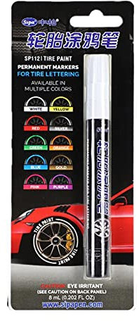 Lack für Auto, Reifen, 7 Farben, wasserdicht, für Autoreifen, Metall, Gummi, permanent, Lackierstift, Anti-Verblassen, Reifenfarbe