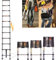 Telescopic Loft Ladder 2.6M, Portable Folding Extendable, Anti-Slip, 9 Steps, Max Load 150kg