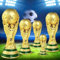 AMMICCO Trophée d'or de Football Trophée de Coupe du Monde Réplique de Coupe du Monde Collection de Souvenirs de Décorations pour Maison Bureau Cadeaux pour Fans (21cm)