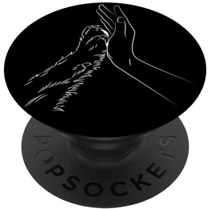 Pfote Menschenhand Hund Hunde Hundeliebhaber Hundebesitzer PopSockets Klebender PopGrip
