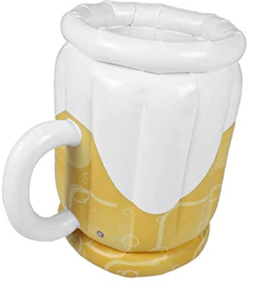 jojofuny Kühler 1stk e Bierkühler EIS Eimer Getränke Pool e Bier Eiskübel Bierkühler Bierkrug Eiskübel Flaschenkühler Schwimmbadparty Pool-Party Erwachsener Partybedarf Weiß